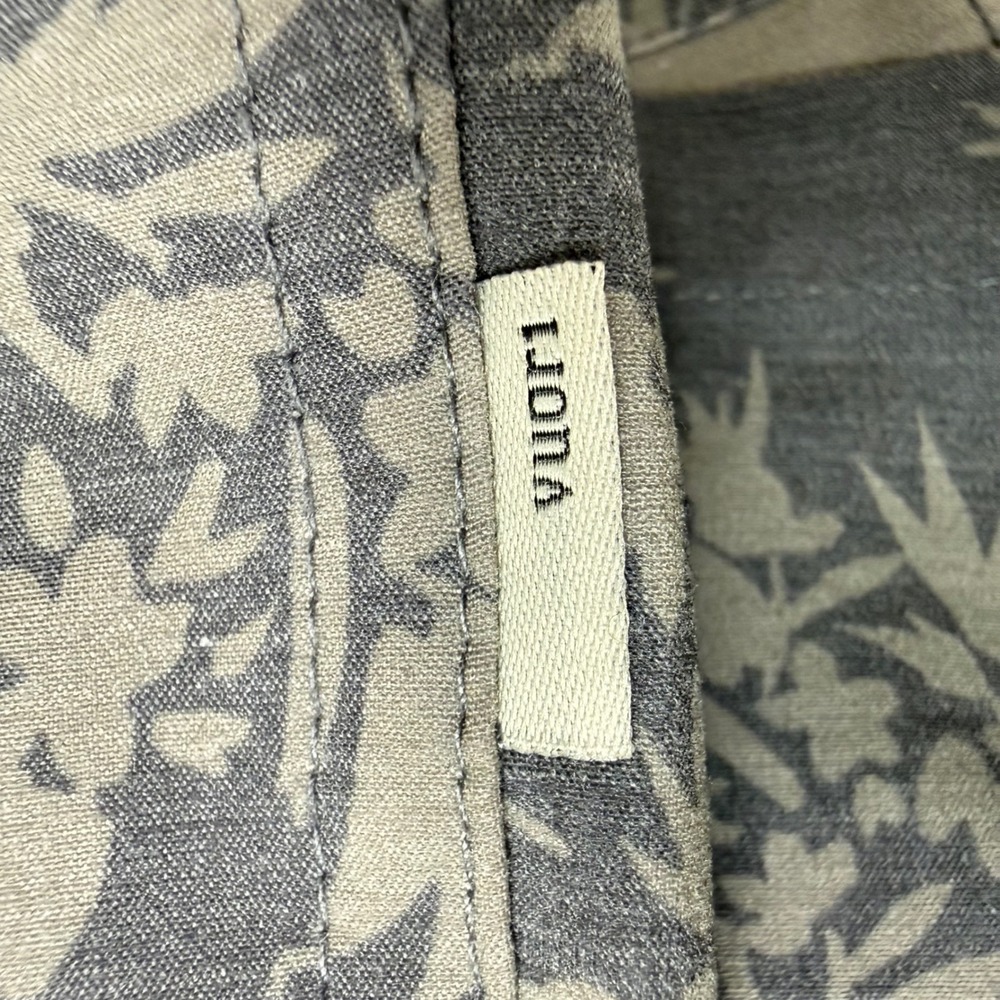 Vuori Button Down Shirt Small Gray Floral Short Sleeve V184 Men's - Picture 3 of 8